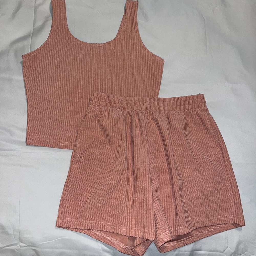 Amazon Terracotta Ribbed Set, size Small - Picture 3 of 5